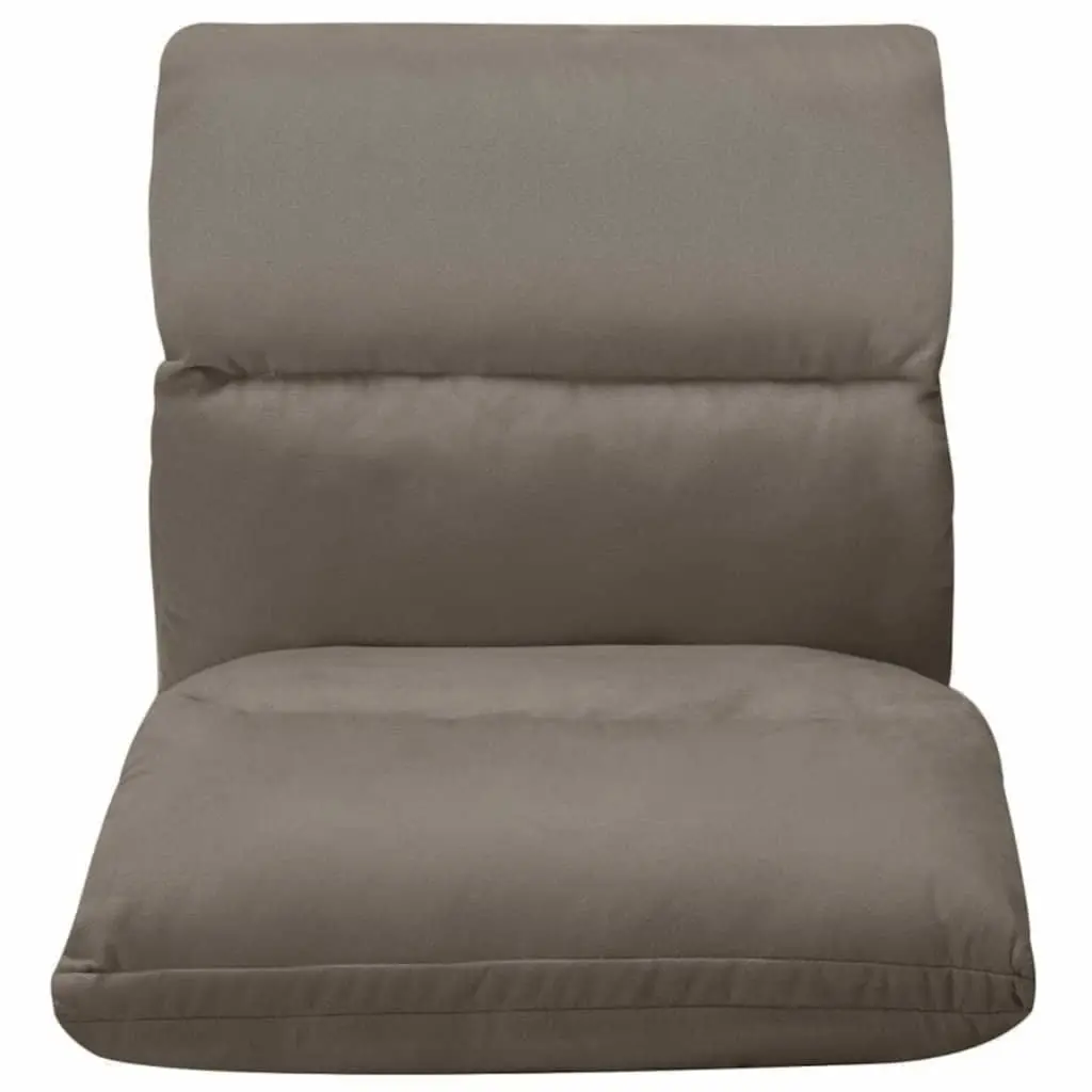 Folding Floor Chair Lounger Microfibre Adjustable Compact Reclining Lounge Seat