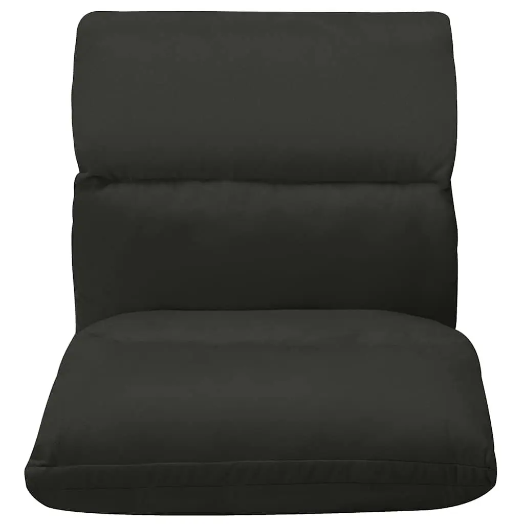 Adjustable Microfibre Folding Relaxation Chair Black Indoor Outdoor Use