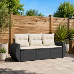 Outdoor Patio Sofa Set: 3-Piece Modular Rattan Furniture