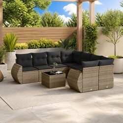 Transform Your Outdoor Space with This 9 Piece Garden Sofa Set