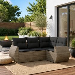 Transform Your Outdoor Space with 4 Piece Sofa Set