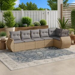 Enhance Your Outdoor Space with 6 Piece Garden Sofa Set