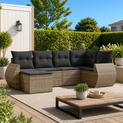 Enhance Your Outdoor Space with 6 Piece Garden Sofa Set