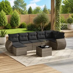 Stylish 8 Piece Outdoor Sofa Set for Patio Relaxation