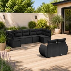 Enhance Your Outdoor Area with This 9-Piece Sofa Set