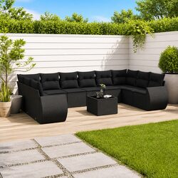 Enhance Your Patio with This 11-Piece Garden Sofa Set