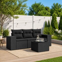 Enhance Your Outdoor Living with a Black Rattan Sofa Set