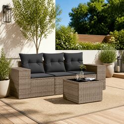 Relaxing 4-Piece Outdoor Sofa Set with Cushions