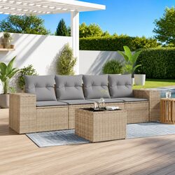 Enhance Your Outdoor Space with a 5-Piece Garden Sofa Set