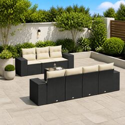 Enhance Your Outdoor Space with an 8-Piece Black Sofa Set