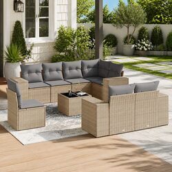 Transform Your Patio with This 9 Piece Garden Sofa Set