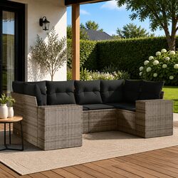Enhance Your Outdoor Living with a Grey 6-Piece Sofa Set