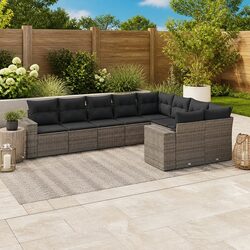 Versatile Grey Modular Garden Sofa Set for Outdoor Enjoyment