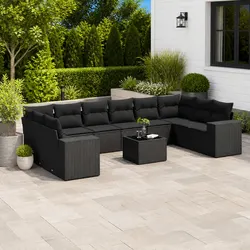 11 Piece Outdoor Sofa Set with Cushions for Entertaining