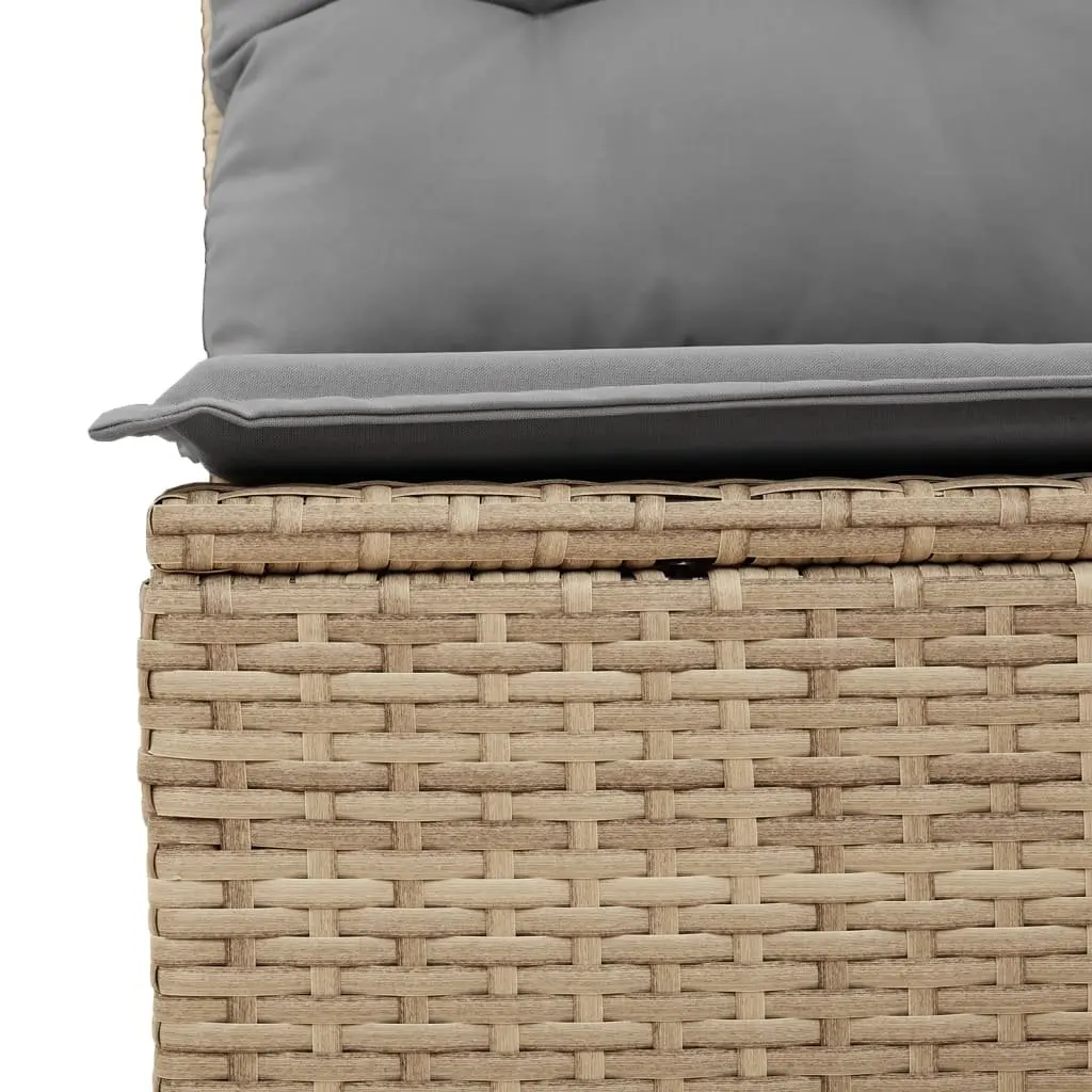 Garden Sofa Set 8 Piece Outdoor Furniture Patio Beige Poly Rattan Modular