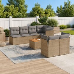 Outdoor Lounge 8 Piece Garden Sofa Set with Modular Design