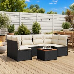 Enhance Your Patio with a 7 Piece Black Rattan Sofa Set