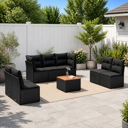 Transform Your Outdoor Space with This 8 Piece Garden Sofa Set