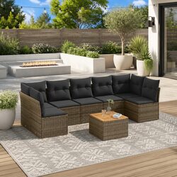 Enhance Your Outdoor Space with 8 Piece Garden Sofa Set