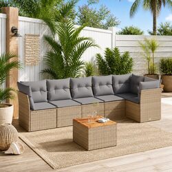 Transform Your Outdoor Space with a 7-Piece Garden Sofa Set