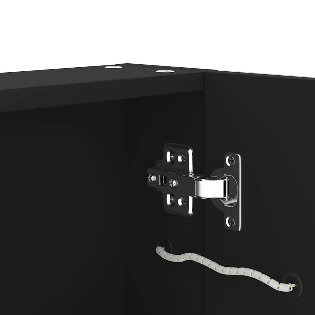 Bathroom Vanity Mirror Cabinet 62x14x60cm LED Integrated Anthracite Storage Unit