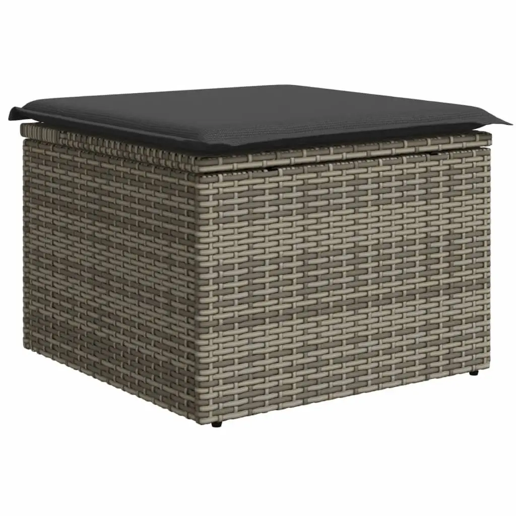 Garden Sofa Set 8 Piece Outdoor Furniture Grey Poly Rattan Modular Patio