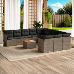 Enhance Your Patio with the 12 Piece Grey Outdoor Sofa Set