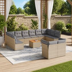 Beige Outdoor Sofa Set 13 Pieces for Your Patio