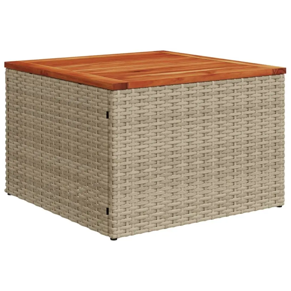 Outdoor Furniture Set 13 Piece Modular Sofa Beige Poly Rattan Cushions Storage Bags