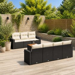 Stylish 8-Piece Black Patio Sofa Set for Your Space