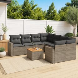Enhance Your Patio with a 9 Piece Sofa Set in Grey