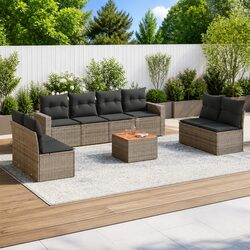 Transform Your Patio with This Modular 9 Piece Sofa Set
