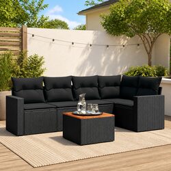 Transform Your Outdoor Space with 6-Piece Rattan Sofa Set