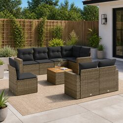 Enhance Your Outdoor Experience with 9-Piece Sofa Set