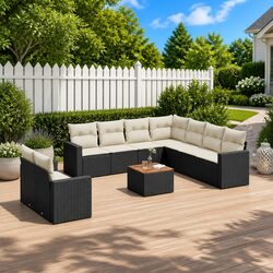 Versatile 10 Piece Outdoor Sofa Set with Storage