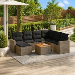 8-Piece Modular Outdoor Sofa Set - Stylish Grey Design