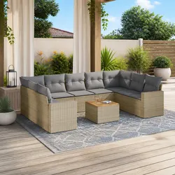 Enhance Your Patio with This Comfortable 10-Piece Sofa Set