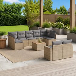 Enhance Your Outdoor Space with 10-Piece Sofa Set