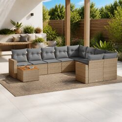 Beige Outdoor Lounge Sofa Set for Relaxed Gatherings