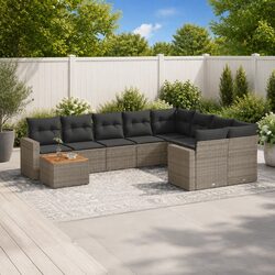 Outdoor Modular Lounge Sofa Set - 10 Pieces in Grey