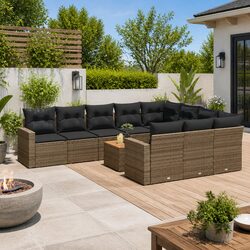Outdoor 11 Piece Garden Sofa Set in Grey