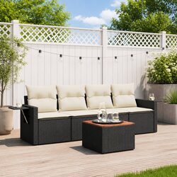 5 Piece Black Outdoor Furniture Set for Stylish Patios