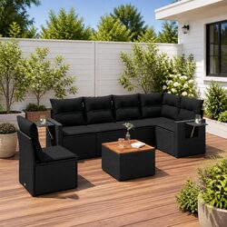 Transform Your Patio with This 7 Piece Garden Sofa Set