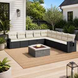 Create Your Perfect Outdoor Oasis with This 10 Piece Sofa Set