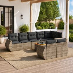 Enhance Your Outdoor Space with a 9-Piece Garden Sofa Set