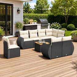 Enhance Your Outdoor Space with 9-Piece Garden Sofa Set