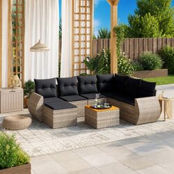 Enhance Your Outdoor Space with 8 Piece Grey Sofa Set