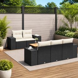 Enhance Your Outdoor Space with a 6-Piece Black Sofa Set