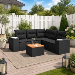 Stylish 6 Piece Garden Sofa Set for Outdoor Relaxation