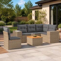 Stylish 6 Piece Garden Sofa Set for Outdoor Relaxation